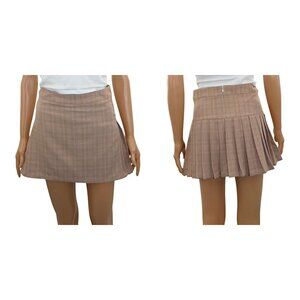 Plaid Pleated Mini Skort Preppy Academia Y2K Clueless Mean Girls Vibes Size S